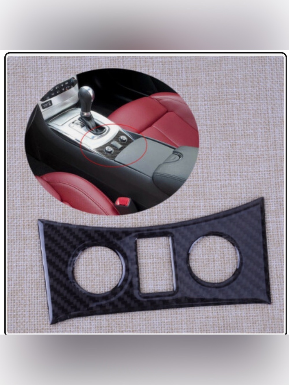 Carbon Fiber Seat Heated Button Cover Trim Fit for Infiniti G37 Sedan 2010-2013